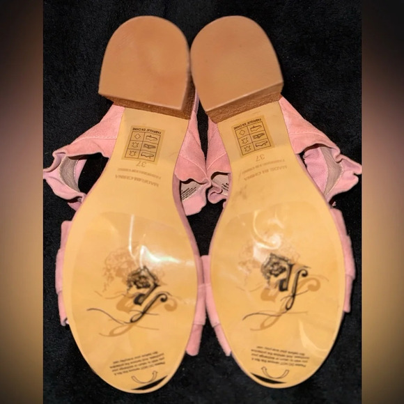 Free People Pink Plush Mules with Rhinestone Accents - Picture 7 of 12